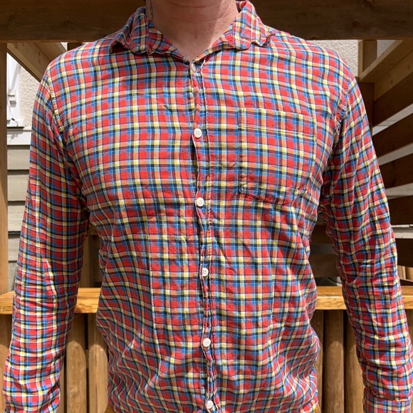 Vintage 90s Ralph Lauren Plaid Sporting Apparel Button Down - Picture 1 of 7
